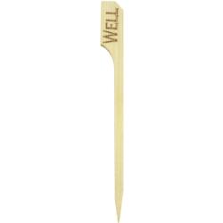FHC - Pique à steack en bambou Teppo Gushi inscription Well (bien cuit )   H90mm - 1000Pcs - Bambou 3282552144372_0