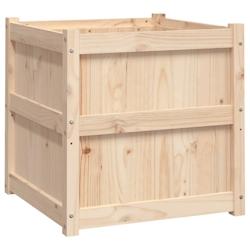 Helloshop26 - Jardinière bac lit surélevé plantes fleurs terrasse jardin d'extérieur 60 x 60 x 60 cm bois de pin massif marron 02_0038558 - 300021_0