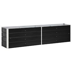 Helloshop26 - Jardinière lit surélevé plantes fleurs jardin acier galvanisé 240 x 40 x 45 cm anthracite 02_0001095 - 3000074541536_0