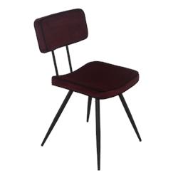 Lot de 2 Chaises Samuel Bordeaux, 81 x 46 x 60 cm, France Mobilier Chr - rouge textile 3760326525362_0