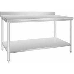 METRO Professional Table de travail GWTS4167B, acier inoxydable, 160 x 70 x 85 cm, argenté - inox GWT4167B_0