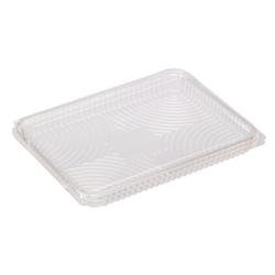 Packnwood FHC - 350Pcs - Barquette rectangulaire PLA plate transparente avec couvercle attaché - 217x167x20mm 570ml - transparent Matériau naturel 2_0