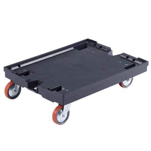 Plateforme plastique roulante gerbable Roues polyurethane 800 x 600 x 200 mm Noir - Réf : PLAT147CH0806001_0