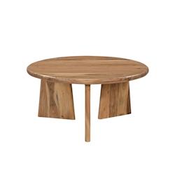 SIT Möbel Table basse Ø 90 cm | avec bords arrondis | acacia massif, naturel | L 90 x P 90 x H 44 cm - beige 14681-01_0