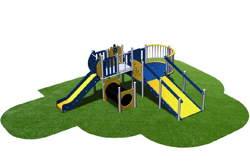 Structure de jeux inox 2 tours gamme Alpha - AL20903I - pour enfants de 2 à 8 ans - capacité d'accueil 15_0