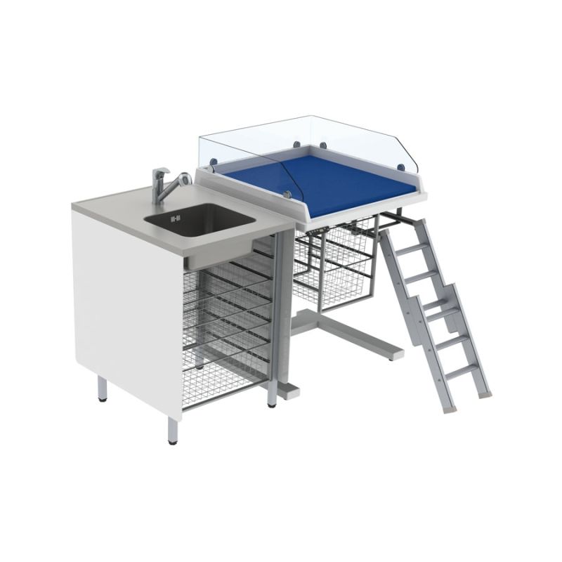 Table à langer pour handicapé - Granberg - électrique - 333-081-12 - hauteur variable avec matelas et accessoires_0