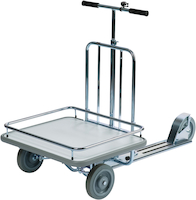 Trottinette industrielle avec plateau et galerie de retenue - Charge 150kg avec conducteur - Réf DDJL0102_0