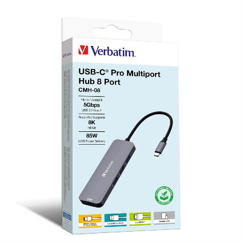 Verbatim cmh-08 hub pro multiports usb-c_0