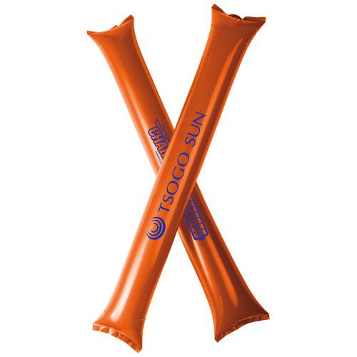 2 bâtons gonflables pour supporter Cheer - 60x10 cm - Réutilisables avec paille de gonflage_0