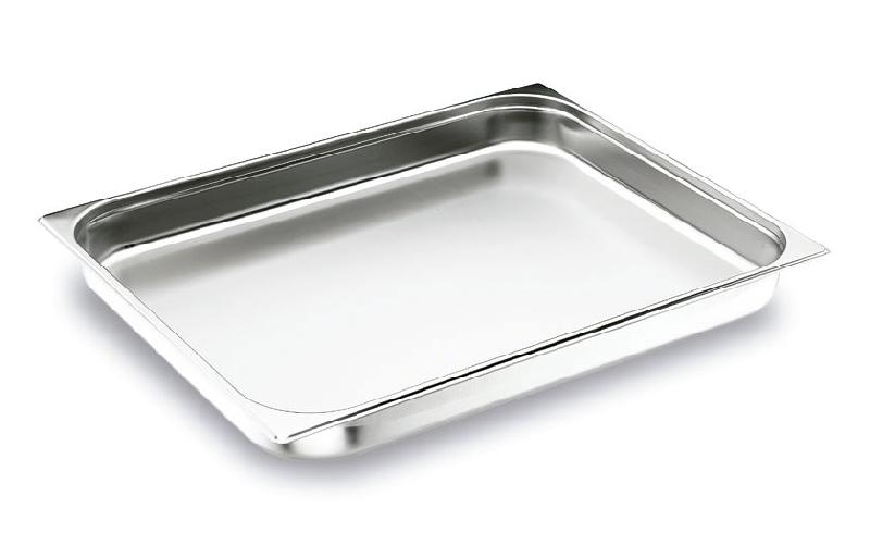 Bac GN Gastro 2/1 en inox - Hauteur 65 mm - Résistant et modulaire - Marque Lacor_0