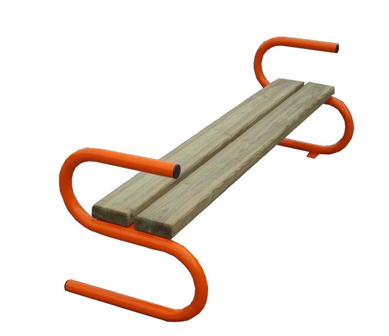 BANQUETTE EXTÉRIEURE POUR ÉCOLE MATERNELLE - Lames de bois résineux agréé NF - Hauteur d'assise 32 cm_0