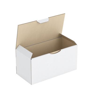Boîtes carton blanche d'expédition RAJAPOST 20 x 10 x 10 cm, lot de 50_0