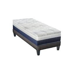 Ensemble  Matelas Mémoire de forme + Sommier Bois 90x200 cm CASTELLANE BELLECOUR - blanc 4BC.OC.K15.0920_0