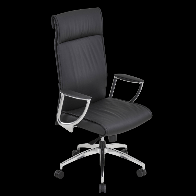 Fauteuil président en cuir synchrone support lombaire_0