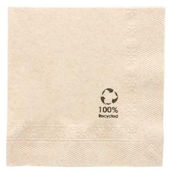 García de Pou Garcia de Pou 4800 Unités - Serviettes Ecolabel 2 Plis 18 G/M2 25X25 Cm Naturel Ouate Recyclée - marron 232.04_0