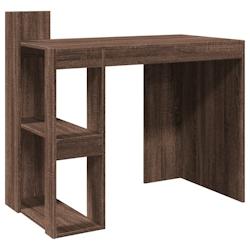Helloshop26 - Bureau table poste de travail meuble d'ordinateur informatique étude chêne 103,5 x 56,5 x 94 cm bois d'ingénierie brun 02_0023606 - 3_0