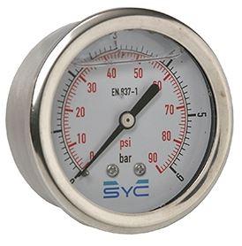 Manomètre différentiel Ø 63 SYC432 avec glycérine - acier inoxydable AISI 304 - réf. : SYC432_0