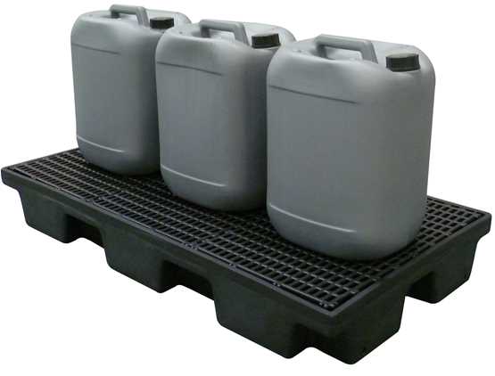 Plateforme de rétention 80 L PE recyclé - PFRP80/150ECO - Compatible palettes Europe, résistante aux produits chimiques_0