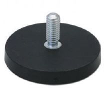 Plot magnétique en caoutchouc avec tige filetée - Ø66mm - Force 28kg - Protection anti-glisse_0