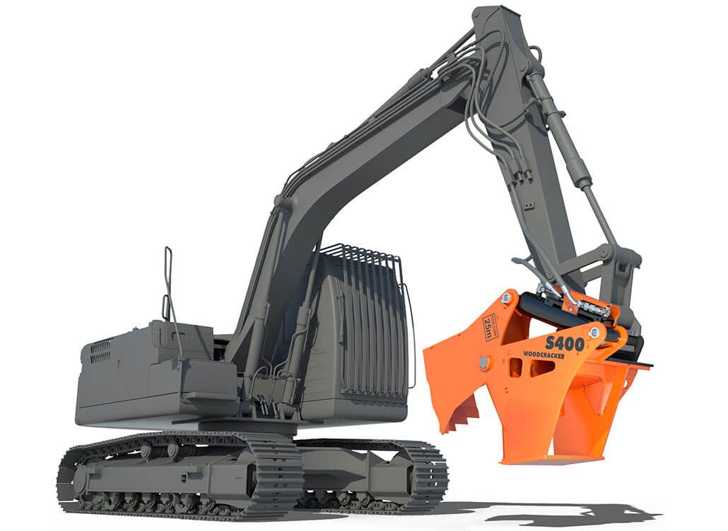 S 200 à S 400 croque souche - Westtech - ouverture de pince 410 à 600 mm - acier Hardox ultra-robuste_0