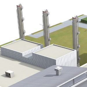 Silencieux sur cheminée industrielle - réduction acoustique pour extracteurs de fumée, chaudières, biomasse et turbines à gaz_0