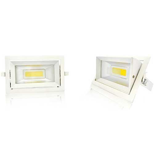 Spot led orientable rectangulaire 30 watts blanc numi76922_0