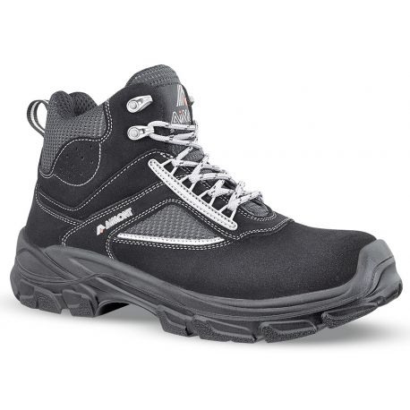 Chaussures de sécurité montantes Tasmania - Aimont - cuir velours noir - normes S1P SRC_0