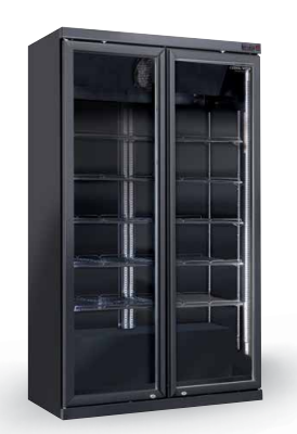 Armoire à boissons noir réfrigérée 2 portes - DC 1050B - CH_0