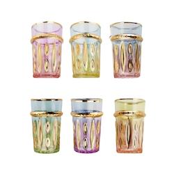 Aulica Tasses à thé orientales 6 couleurs - lot de 6 - multicolore 183901_0