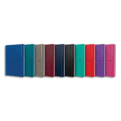 CARNET OXFORD SIGNATURE FORMAT A5 COUVERTURE RIGIDE BROCHURE 160 PAGES LIGNEES 7MM - COLORIS ASSORTIS - LOT DE 10