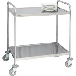 Chariot en inox 2 plateaux CCI2 Casselin - gris inox CCI2_0
