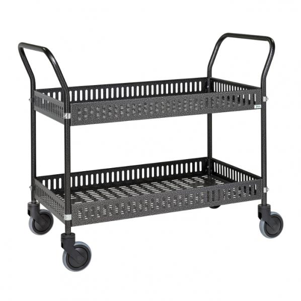 Chariot métal avec paniers Gris anthracite_0