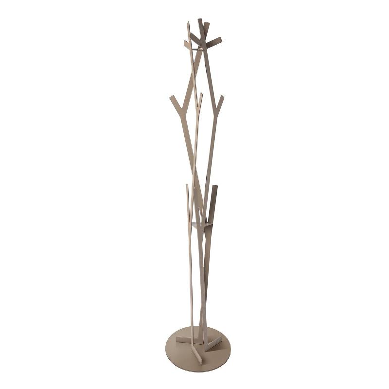 Cintre de sol en fer Uty d30x178 cm, design minimaliste autoportant, meuble pour entrée, bureau, Made in Italy Beige - beige 8052691673119_0