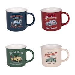 Coffret de 4 mugs Californy 35 cl -  Décoré Rond Céramique Table Passion 13.5x9.7 cm - multicolore céramique 3106232313196_0