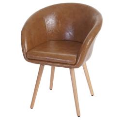 Décoshop26 - Chaise de salle à manger cuisine design rétro vintage synthétique marron 04_0001982 - marron 3000276032696_0