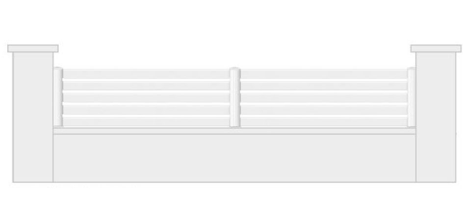 Dièse - clôtures en plastique - cofreco - hauteur : 0,80 m - 3, 4, 5 ou 6 lames_0