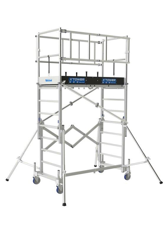 Échafaudage roulant X'Tower - Hauteur plancher 2m00 - Hauteur travail 4m00_0