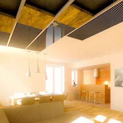 Ecofilm - plafond chauffant électrique - sud rayonnement - longueur 3.5m pour solivage bois - lt440 la420_0