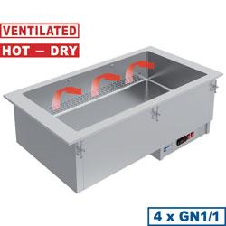 Élément bain marie 4 gn 1/1 - à sec éléments bain-marie 1440x610xh405 - IN/BX15-PSC_0