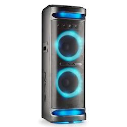 Enceinte Active Sonorisation NGS WILDSPACE3 - 4000W, Bluetooth, USB/AUX IN, Lumière LED, TWS, Double Subwoofer 10 