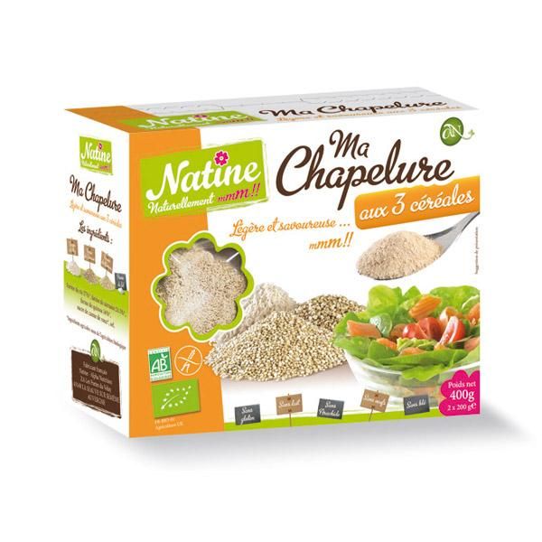 NATINE CHAPELURE 3 CÉRÉALES BIO 400G AIDES CULINAIRES