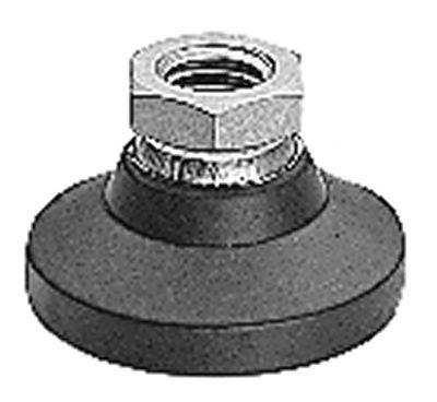 Pied plastique à rotule inox 92-343.7 - supporte des charges statiques lourdes_0
