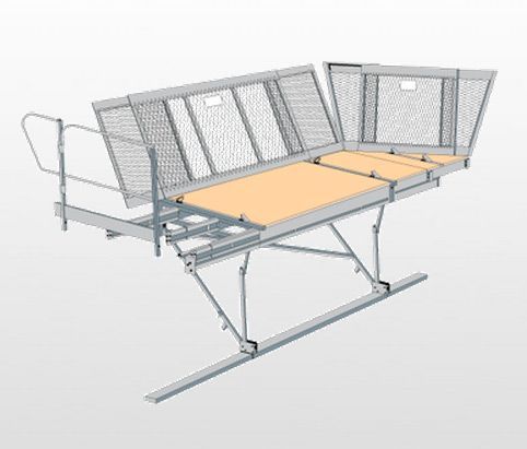 PRM - Plateforme de travail Sateco - structure monobloc avec sécurité anti-basculement et plateau bois 30mm_0