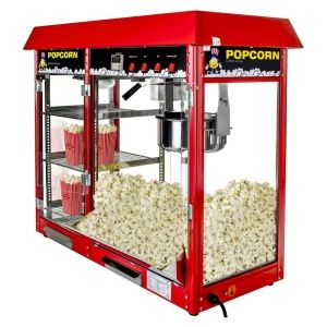 RCPC-16E (1532) - Machine à pop-corn professionnelle Royal Catering - Alliage aluminium, verre trempé, acier inoxydable - Dimensions 42 x 90 x 76 cm_0