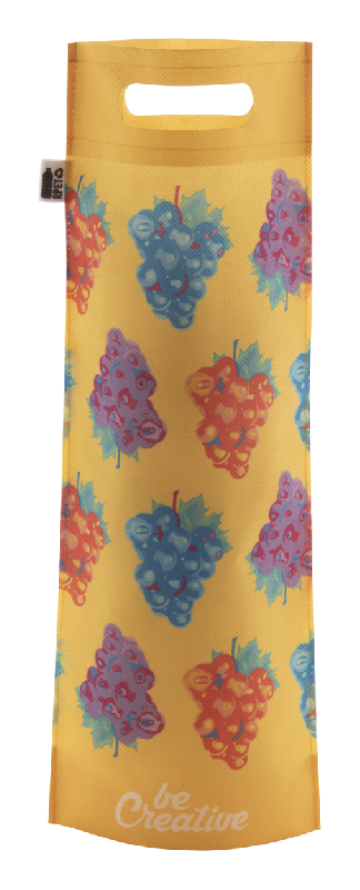 Sac à vin - RPET non tissé sur mesure - Poignées prédécoupées - Impression en sublimation - 80 g/m²_0
