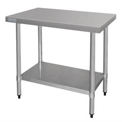 Table de travail Gastronoble Vogue avec étagère 90 x 60cm - inox T375_0