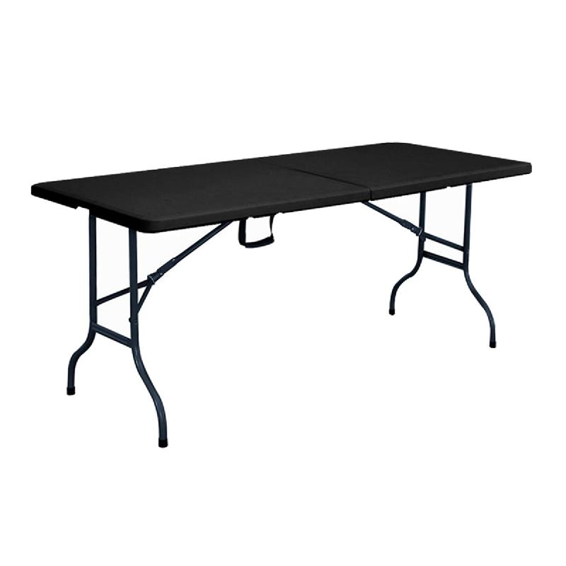 Table pliante noire 180cm 8 places pehd_0