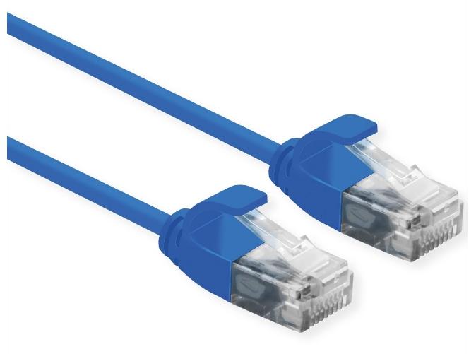 ROLINE 21.15.3943 - Câble réseau bleu 1m Cat6a U/UTP - Connecteurs RJ-45 mâle/mâle_0