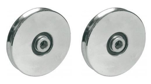Roue à rainure ronde de 80 mm avec rainure de 8 mm pour câble - Lot de 2_0