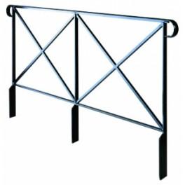 Barrière Toulouse - 2 m - Acier massif finition thermolaquage noir RAL 9005 - 850 mm après scellement_0